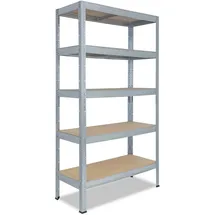 shelfplaza Schwerlastregal, Silber, Metall, Rechteckig, 80x230x30 cm, Freizeit, Heimwerken, Werkstatt, Schwerlastregale