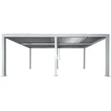 Mendler Pergola HWC-L46 3 x 6 m Grau/Weiß
