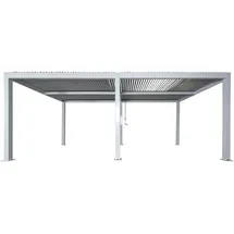 Mendler Pergola HWC-L46 3 x 6 m Grau/Weiß
