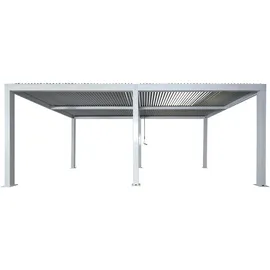 Mendler Pergola HWC-L46 3 x 6 m Grau/Weiß