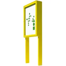 Aluvitrine Modell W5, Stahl weiß
