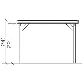 SKANHOLZ Friesland 3,14 x 7,08 m imprägniert inkl. Alu-Dachplatten