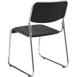 pro.tec Konferenzstuhl Kunstleder Schwarz