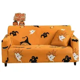 Coonoor Sofahusse Stretch-Sofabezug Elastisch Couch Sesselbezug Halloween, waschbarer Stoff