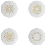 Rosenthal Speiseteller TAC Gropius Festive Celebration Stars Brotteller 10cm Set4, Sets bunt