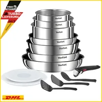 Tefal Ingenio Emotion Induktion 13tlg L897DS04 Bratpfanne Kochgeschirr Edelstahl