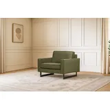 Home Affaire Loveseat HOME AFFAIRE "Pinto 105 cm, Cord, Chenille, Lederoptik", grün (khaki), B:105cm H:85cm T:97cm, Kunstleder (65% Polyester, 35% Lederfasern);Cord (92% Polyester, 8% Polyamide), Sessel, mit Keder, Metallfüßen und auch in Cord Bezug erhältlich