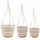 vidaXL Seegras Pflanzenkörbe 3 Komplettset 3 x 3 x 3 cm Beige/Weiß