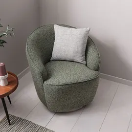 Livora Sessel FIONA Polyester 79 x 81 x 74 cm Dunkelgrün mit Kissen