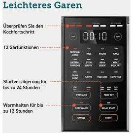 COSORI Schnellkochtopf schwarz 5,7 l