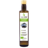Mea Vita GreatVita Bio Schwarzkümmelöl, kaltgepresst, 500ml gefiltert und schonend gepresst reich an ungesättigten Fettsäuren