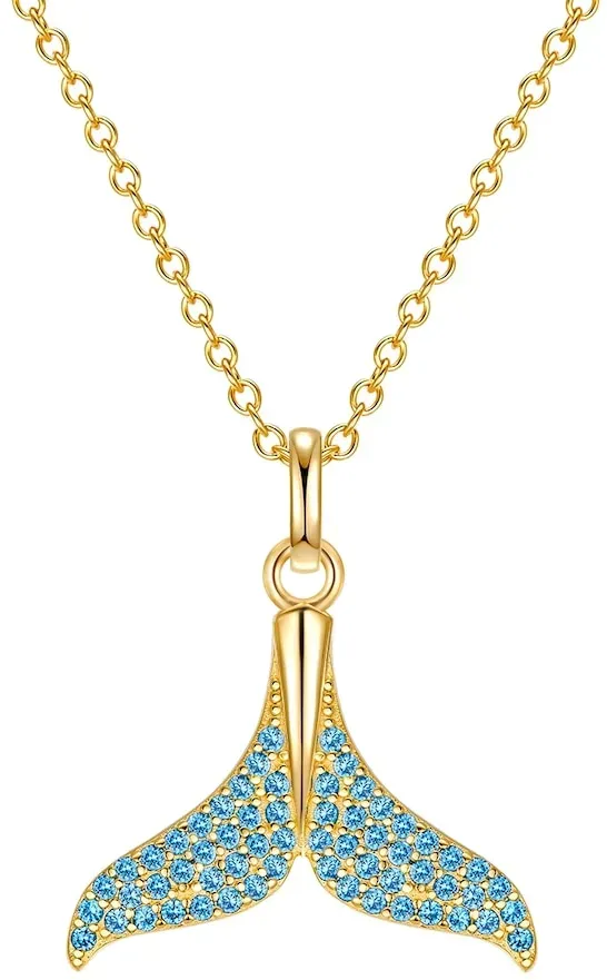 Rafaela Donata Halskette Flosse Sterling Silber Zirkonia in Gelbgold Ketten   Damen 