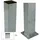 Plus Zaunpfosten 8 x 96 cm Silber/Metall