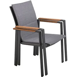 Garden Pleasure Tischgruppe DAVINA Set 02, 7-tlg. - Braun/Grau/Dunkelgrau