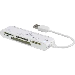 Renkforce CR45e Externer Speicherkartenleser USB-A (USB 2.0) Weiß RF-4406164