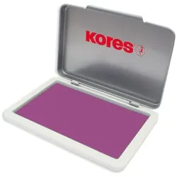 Kores Stempelkissen 7x11cm violett getränkt, Metallgehäuse