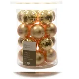 Kaemingk Weihnachtsbaumkugeln Glas 6 cm 20 Stück hellgold glänzend/matt
