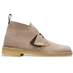 Clarks für Herren. 26180643 Wüstenstiefel aus beigem Leder (44.5), Wohnung, Wildleder, Schnürsenkel, Lässig