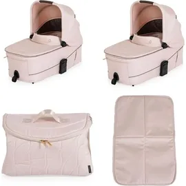 Cangaroo Kombikinderwagen Celebrity 2 in 1 Stoßdämpfer PU-Rollen Wickeltasche rosa