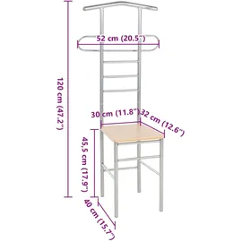 vidaXL Herrendiener 2 Stk Metall Braun