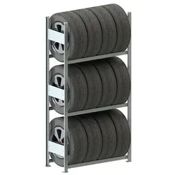 S3 CLIP Reifenregal Grundregal 2000 x 1000 x 400 kpl. vzk (3 Reifenebenen) - natur