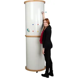 Mobile Litfaßsäule mit Whiteboardoberfläche, Schultafelstahl, weiß