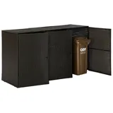 Merxx Mülltonnenbox 3er 240 l 228 x 123 x 78 cm braun