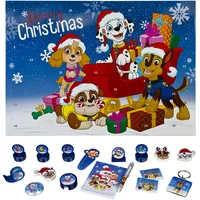 Undercover PPUT8023, Chase, Marshall, Ryder, Wally, Everest, Rocky, Zuma, Skye, Rubble Adventskalender für Kinder mit 24 Schreibwaren Überraschungen, Cooles Paw Patrol Motiv, ca. 45 x 32 x 3 cm, bunt