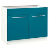 wiho Küchen Spülenschrank »Flexi2«, Breite 100 cm, blau