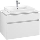 Villeroy & Boch Legato Waschtischunterschrank B679L0MS 80x55x50cm, mit LED-Beleuchtung, White Matt