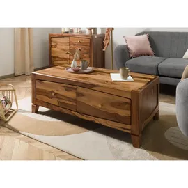 MASSIVMOEBEL24.DE Couchtisch Ancona Braun Sheesham 115 x 60 x 45 cm