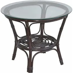 Esstisch HOME AFFAIRE, braun, B:70cm H:57cm T:70cm, Tische, gemütliche Rattanmöbel ideal für Wohnraum oder Wintergarten