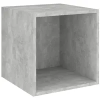 VidaXL Wandschrank Betongrau 37x37x37 cm Holzwerkstoff