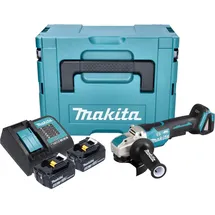 Makita DGA 520 SGJX1 Akku Winkelschleifer 18 V 125 mm X-LOCK Brushless + 2x Akku 6,0 Ah + Ladegerät + Makpac