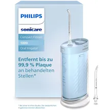 Philips Sonicare Compact Flosser 1000, tragbare Munddusche, 3 Reinigungsprogrammen, IPX7 wasserdicht, reisefreundlich, Blau, Modell HX3333/24