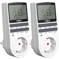 Ansmann - 2x Digitale Wochenzeitschaltuhr, Lcd-display 3680w, 10 Schaltzeiteiten
