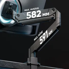 ONKRON G100-B Schwenkarm für 13-32 Zoll bis 9 kg Schwarz