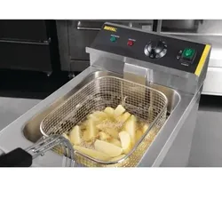 Buffalo Induktionsfritteuse 7,5L. Genaue Temperatureinstellung. 3kW/230V, Kapazität: 7,5L.