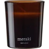Meraki Dark Wood Duftkerze 6 cm braun