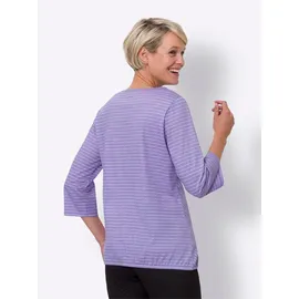 Classic Basics Sieh an! 3/4-Arm-Shirt in lavendel-weiß-bedruckt | Gr.: 48