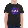 Shirtracer T-Shirt Nasa Meatball Logo Kinderkleidung und Co schwarz 128 (7/8 Jahre)