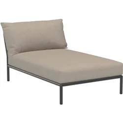 LEVEL2 Outdoor Chaiselong Lounge-Modul 4 Asche Dunkelgrau