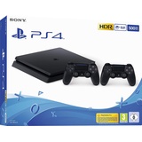 Sony PS4 Slim 500 GB schwarz + 2 x DualShock 4 Wireless Controller