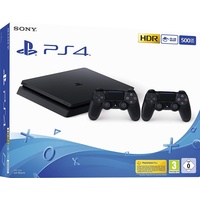 500 GB schwarz + 2 x DualShock 4 Wireless Controller