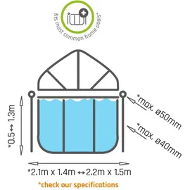 EXIT TOYS Poolabdeckung 220 x 150 cm 30.80.21.00