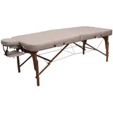 Massageliege Zen BigOne - Die klappbare und Mobile Massagebank und Kosmetikliege für den Profi oder Heimbedarf - PVC-frei/PU-Kunstleder/Top Qualität / 10 Jahre Garantie (Créme)