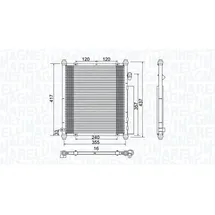 Magneti Marelli Kondensator, Klimaanlage 350203907000