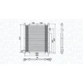 Magneti Marelli Kondensator, Klimaanlage 350203907000