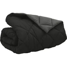 vidaXL Winterbettdecke Schwarz und Anthrazit 200 x 200 cm Mikrofaser