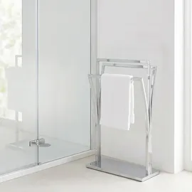 Relaxdays Handtuchständer geschwungen Silber
